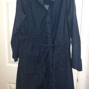 Anne‎ Klein Navy Button-Up Dress